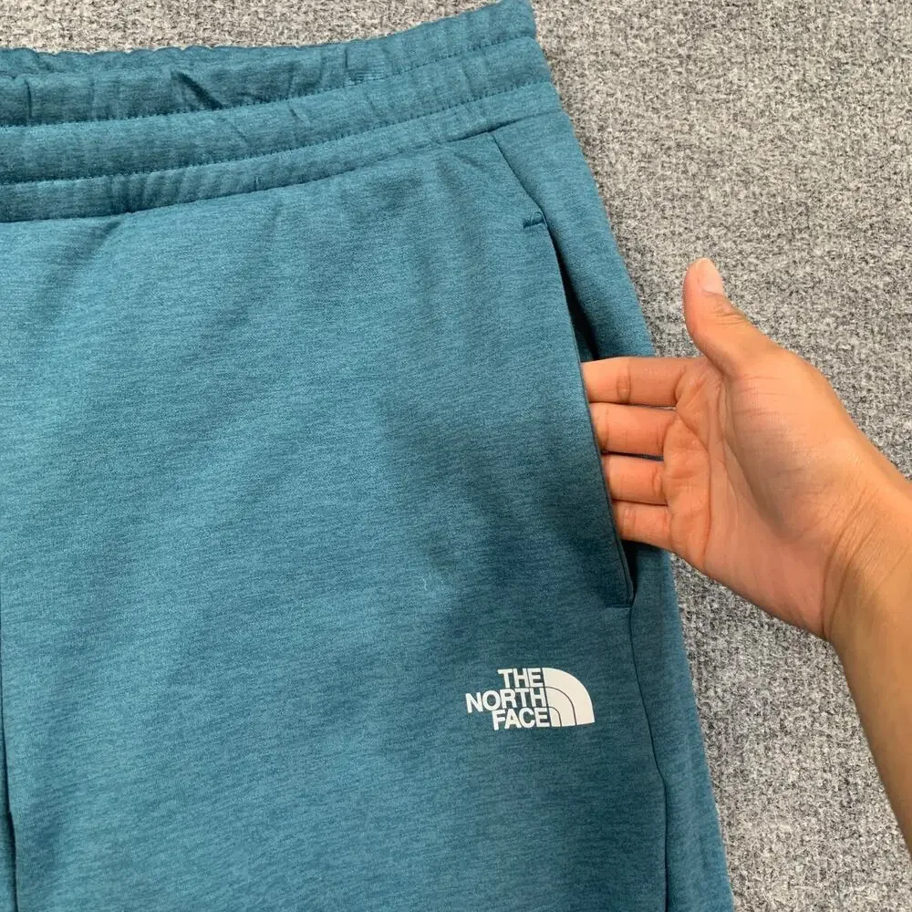 The North Face Joggers Mens M Medium Teal Blue Reaxion Fleece Drawstring Pants